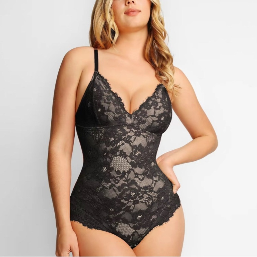 Full Lace shapewear, thong bodysuit.